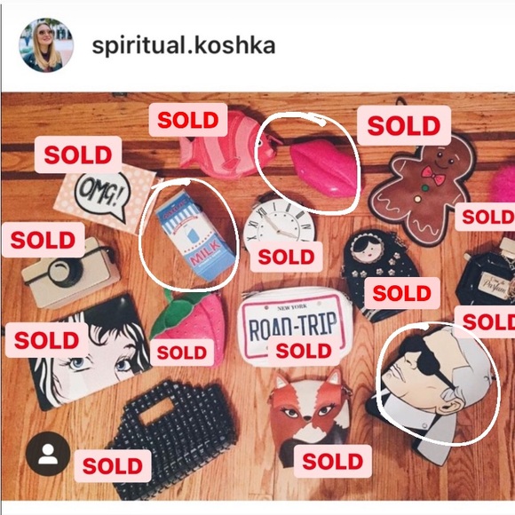 👄 Lulu Guinness Fucsia Pink Lips Novelty Fun Trendy Clutch Purse Handbag Bag - Picture 13 of 13